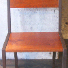 木とスチールの椅子タモ材